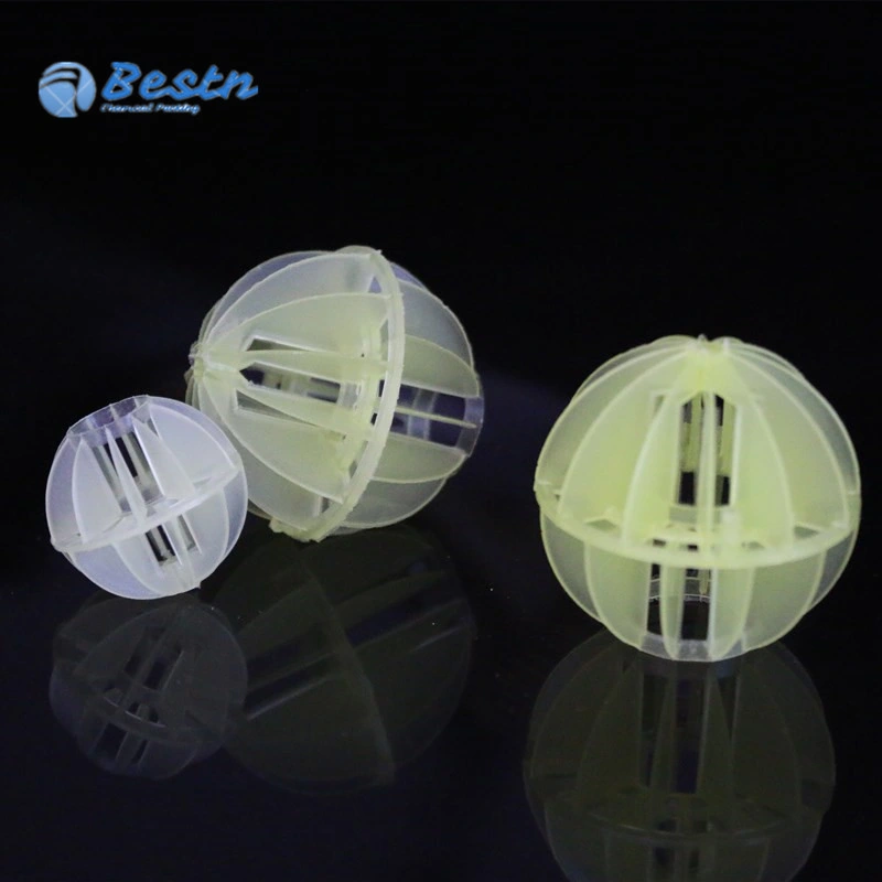 Distillation Tower Packing Media 25mm 38mm 50mm 76mm Plastic Polyhedral Hollow Floatation Ball